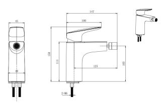 Смеситель для биде Aquatek Вега AQ1018CR хром